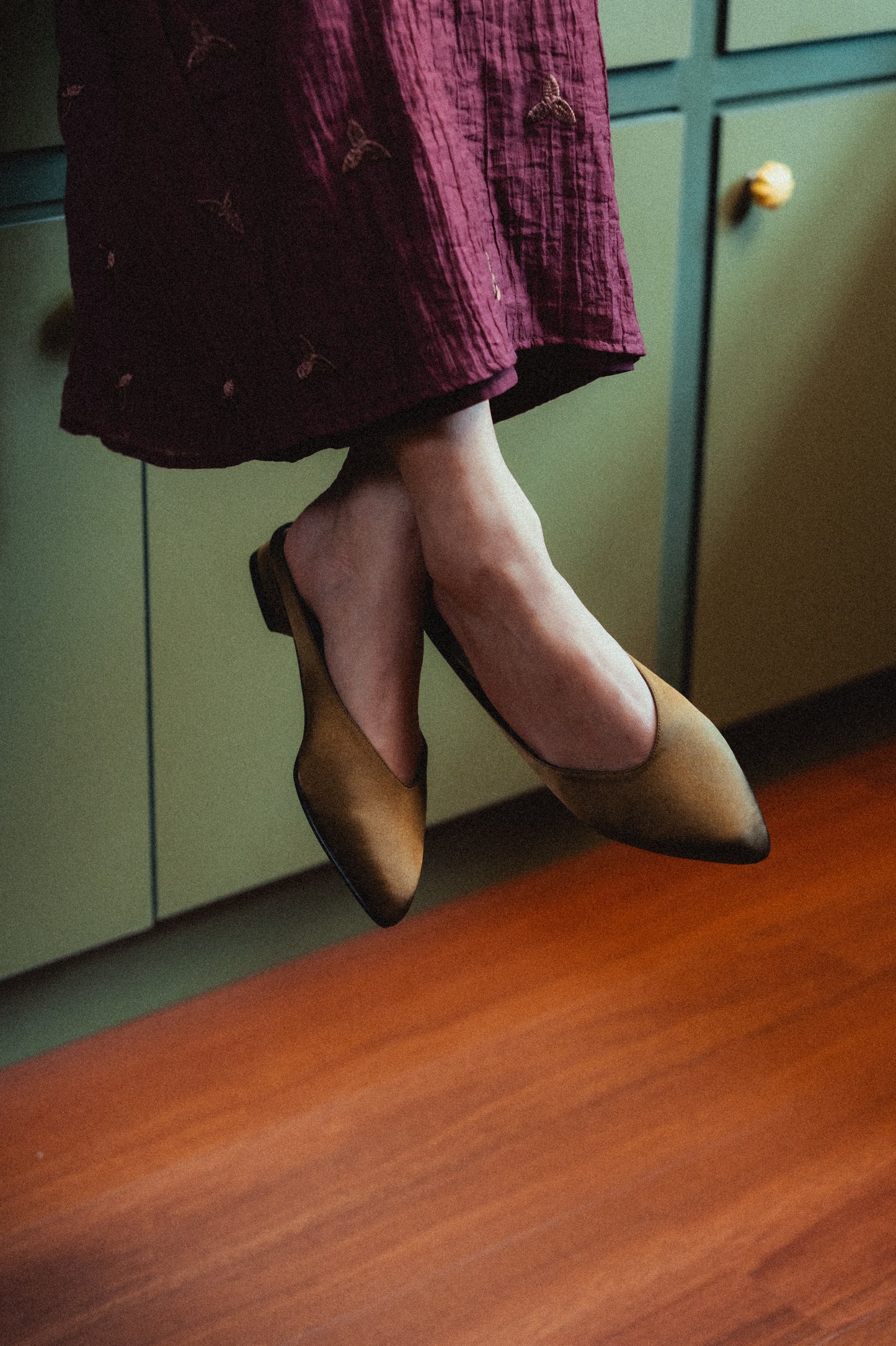 Aerina Mules | Olive Green