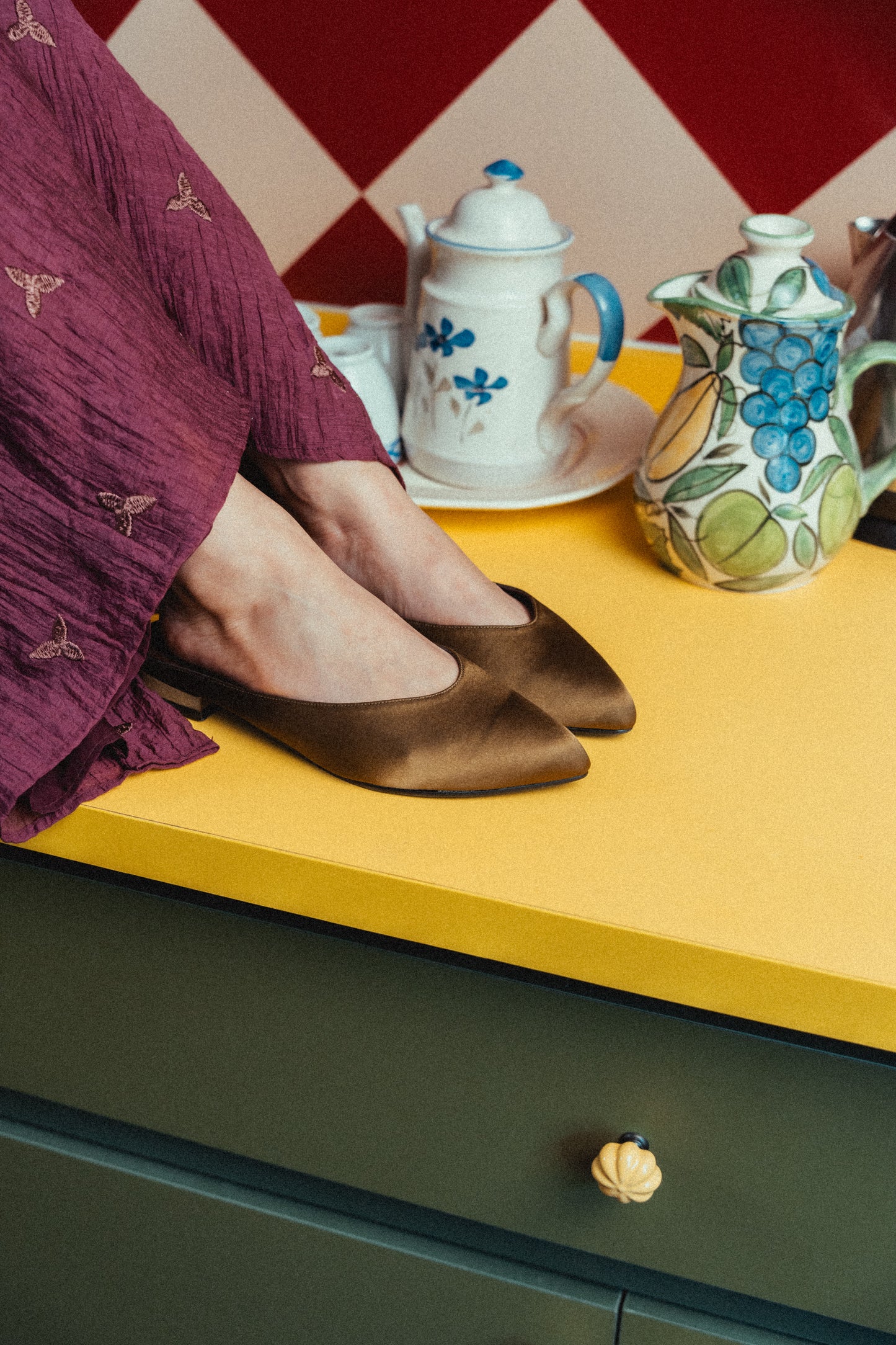 Aerina Mules | Olive Green