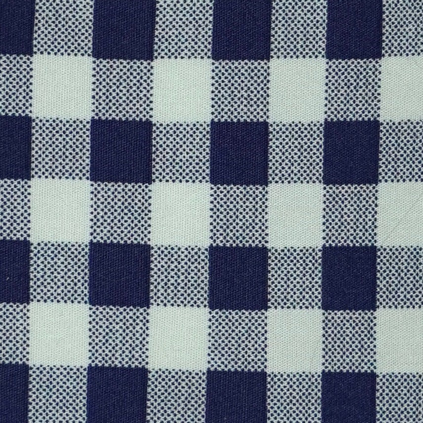 Gingham in Midnight Blue